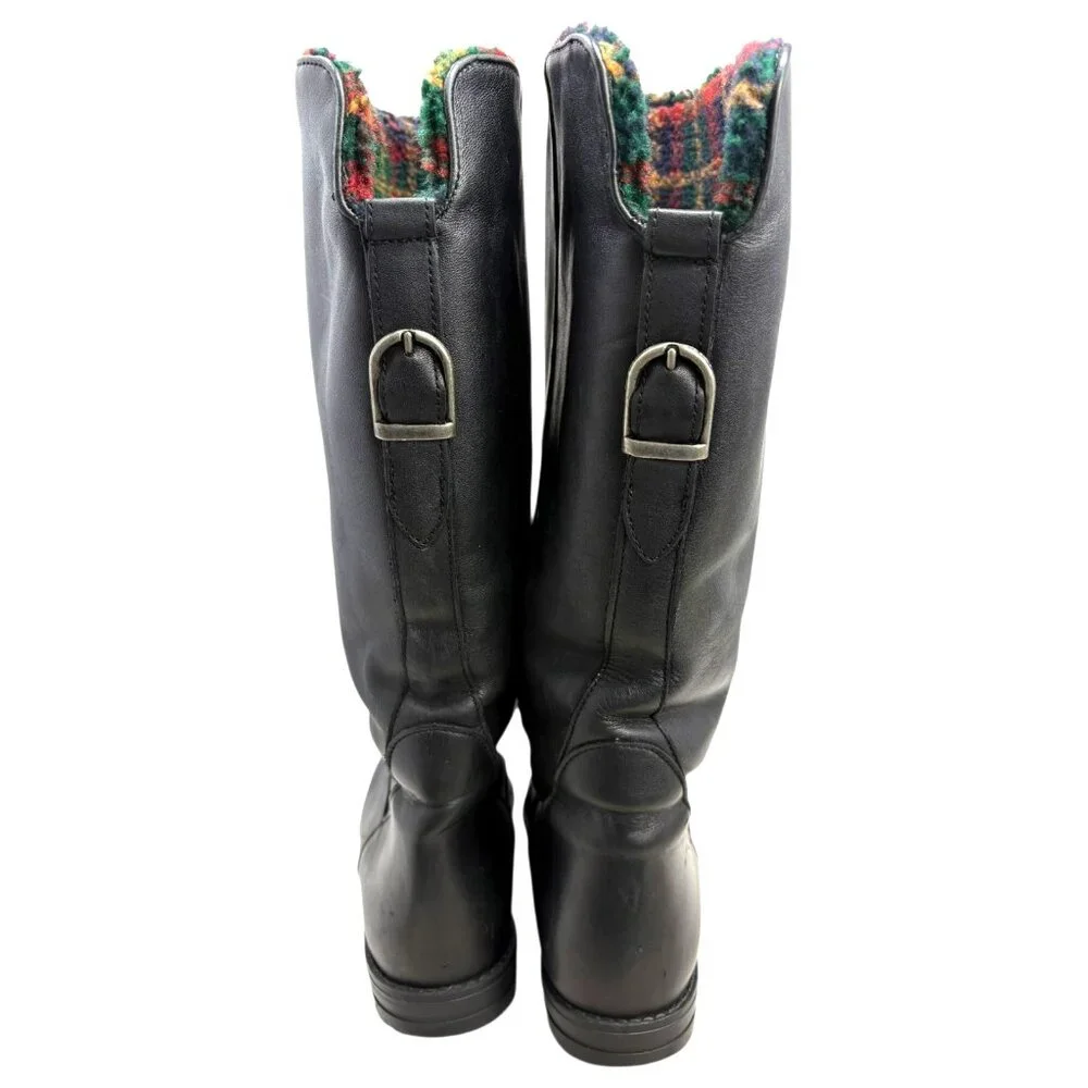 Canada‎ North Black Leather Fleece Insulated Mid Calf Winter Boot